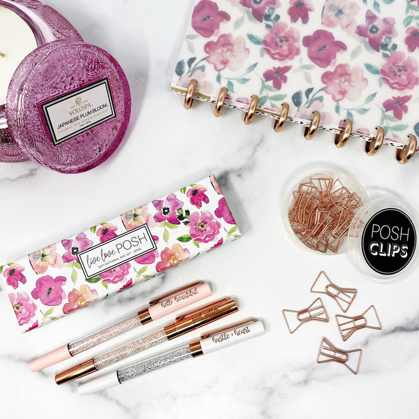 ROSÉ MOTIVATIONAL PEN SET