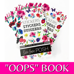 "OOPS" FLORAL BLOSSOMS STICKER BOOK
