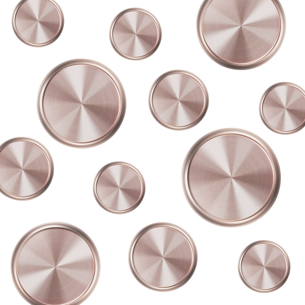 ROSE GOLD METAL DISCS - MEDIUM