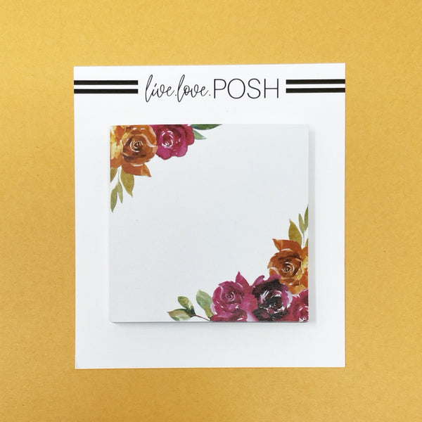 AUTUMN BLOOMS STICKEY NOTES - Live Love Posh X sticKeys Co. Collab