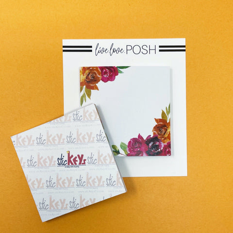 AUTUMN BLOOMS STICKEY NOTES - Live Love Posh X sticKeys Co. Collab