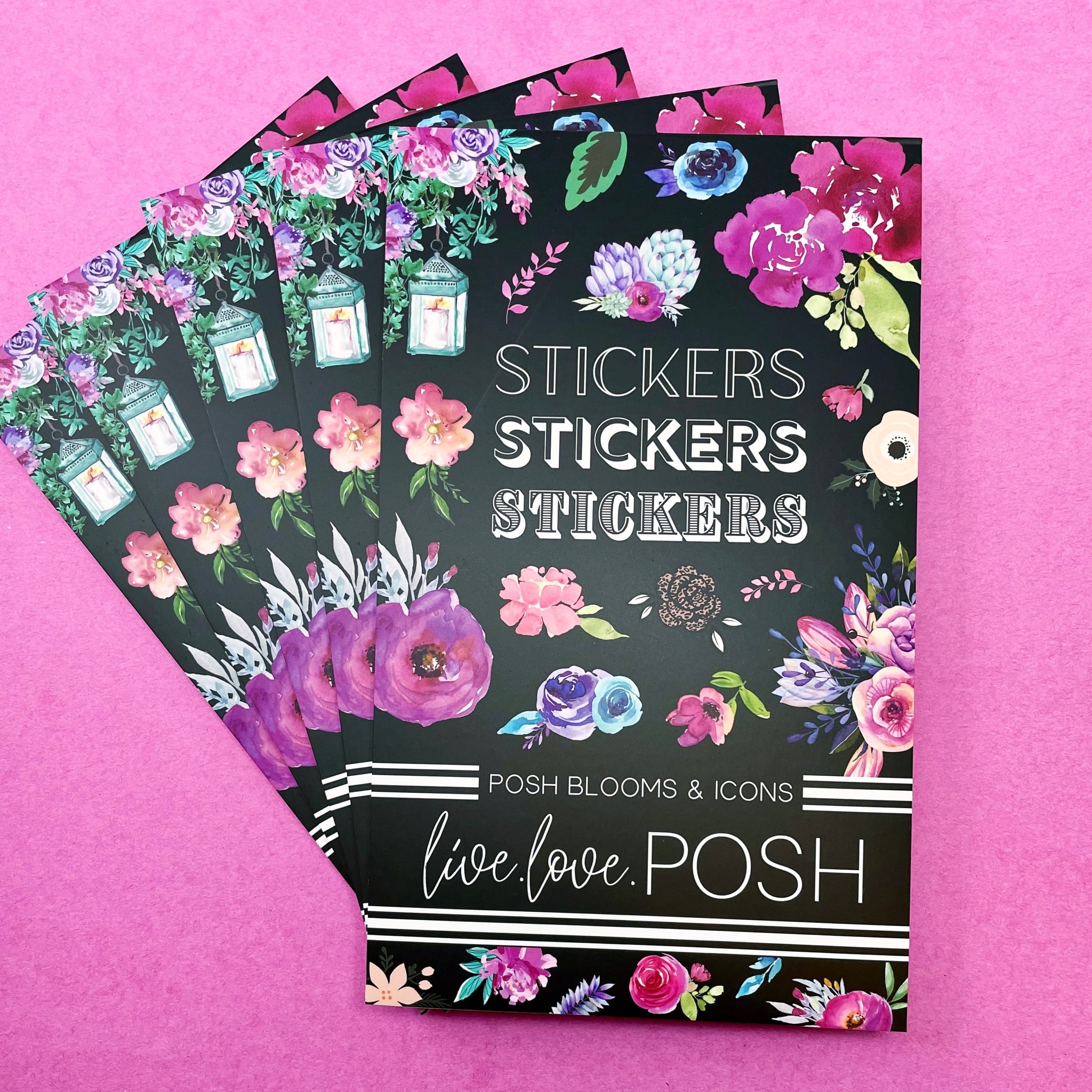 POSH BLOOMS & ICONS STICKER BOOK