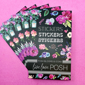 POSH BLOOMS & ICONS STICKER BOOK