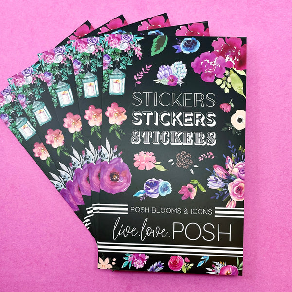 POSH BLOOMS & ICONS STICKER BOOK