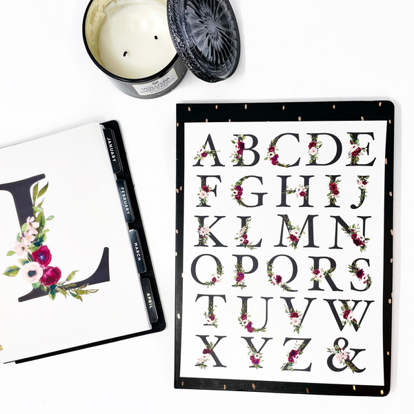 INITIAL FLORAL VELLUM DASHBOARD