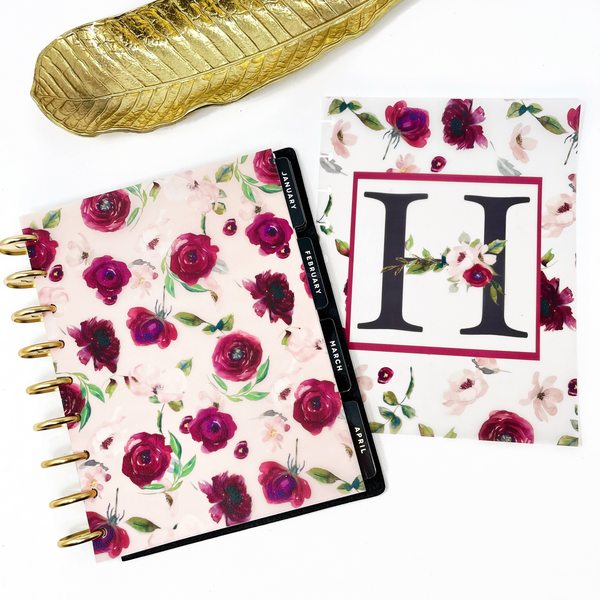 BLUSHING FLORAL BLOOMS VELLUM DASHBOARD