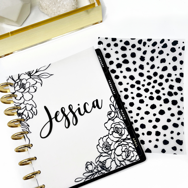 FLORAL LINED VELLUM DASHBOARD - PERSONALIZED