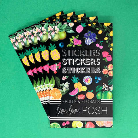 FRUITS & FLORALS STICKER BOOK