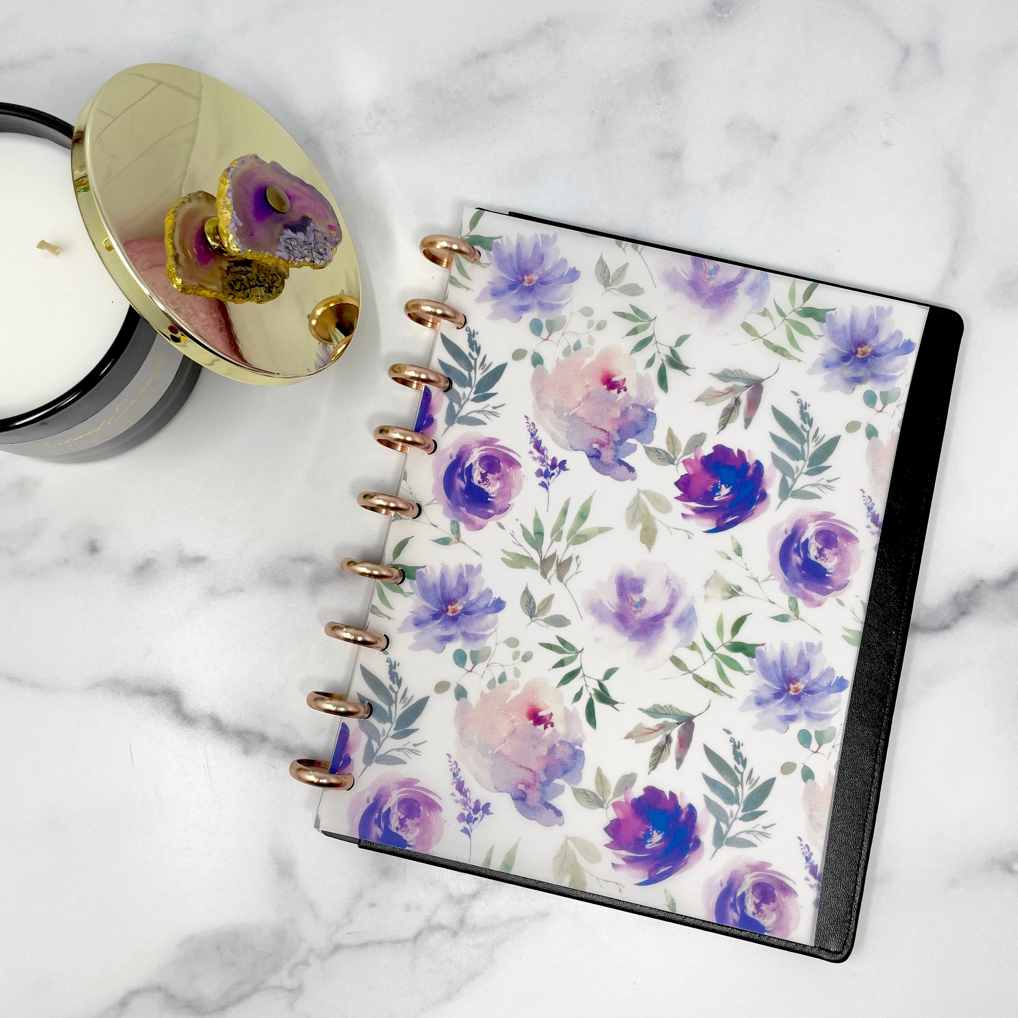 VIOLET BLOOMS VELLUM DASHBOARD