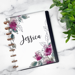 ROMANTIC WATERCOLOR ROSES VELLUM DASHBOARD - PERSONALIZED