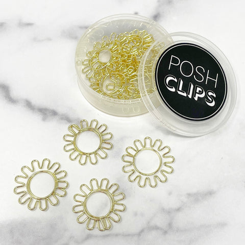 POSH CLIPS - GOLD SUNFLOWER