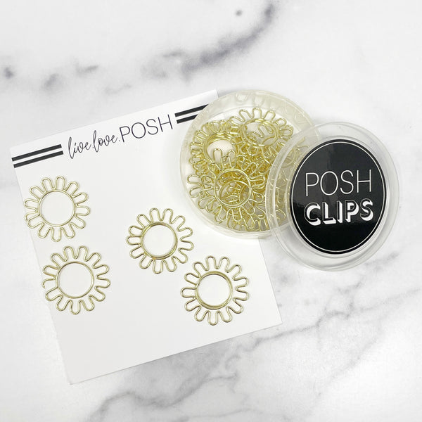 POSH CLIPS - GOLD SUNFLOWER