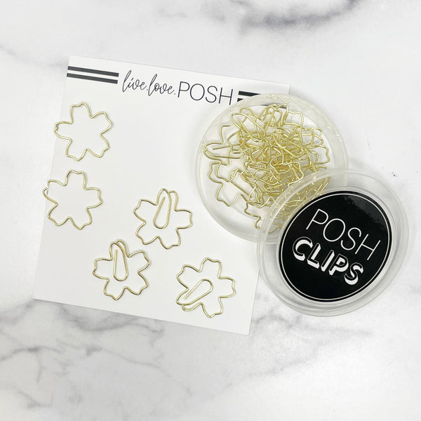 POSH CLIPS - GOLD CHERRY BLOSSOM