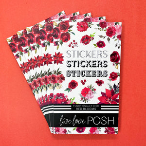RED BLOOMS FUNCTIONALLY CHIC STICKER BOOK