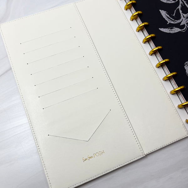 LUXE CROCO PLANNER COVER SET- SIMPLY WHITE