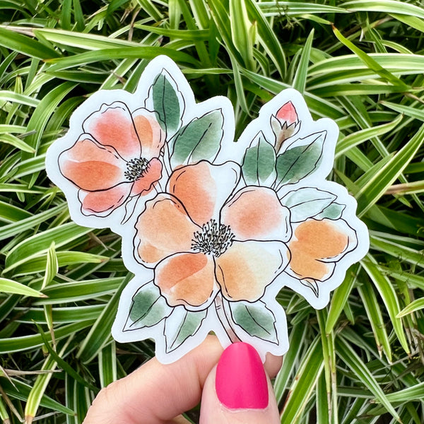 Wildflower Blossoms Die Cut Sticker Sheet, Cut Stickers, Envelope Seals