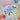 BLUE FLORAL VINYL STICKER (CLEAR)
