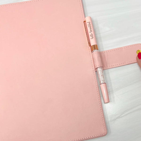 LUXE QUILTED PLANNER COVER SET - BLUSH