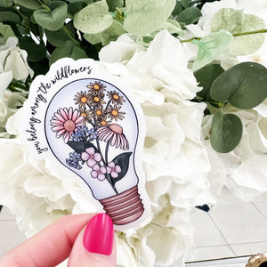 WILDFLOWER BULB VINYL STICKER (CLEAR)