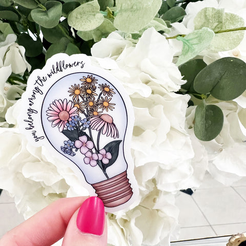 WILDFLOWER BULB VINYL STICKER (CLEAR)