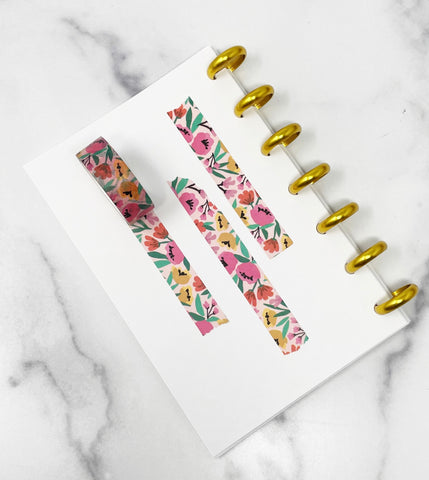 PINK FLORAL WASHI TAPE