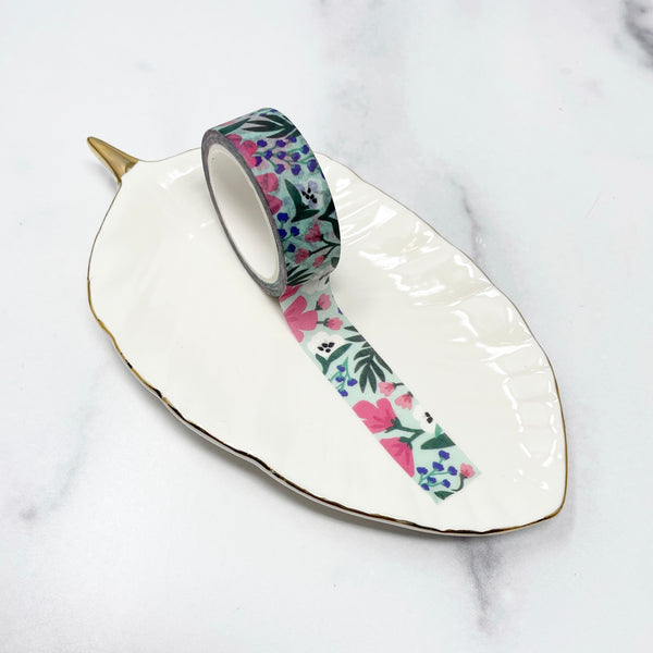 BLUE FLORAL WASHI TAPE