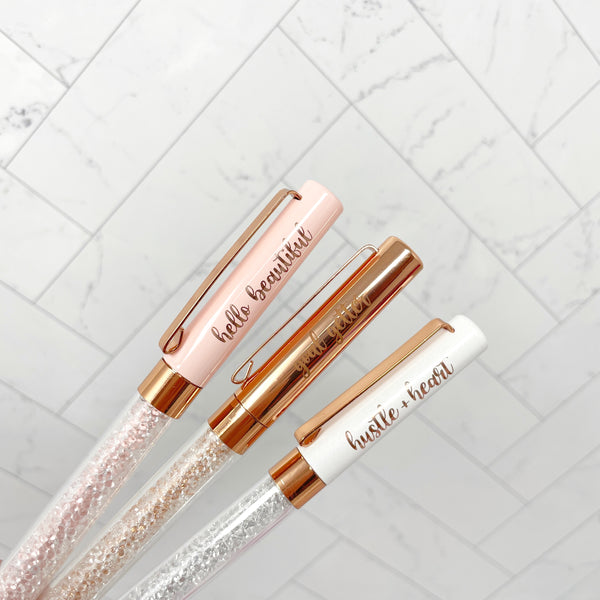 ROSÉ MOTIVATIONAL PEN SET