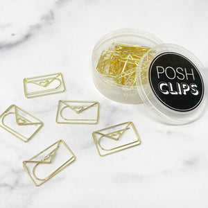 POSH CLIPS - GOLD LOVE NOTES