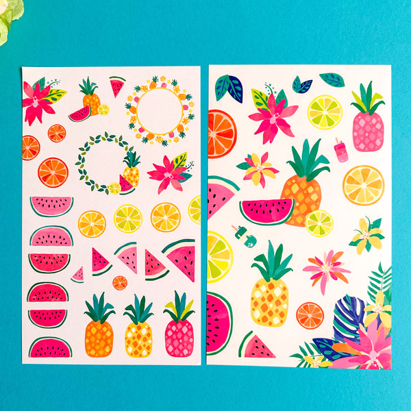 FRUITS & FLORALS STICKER BOOK