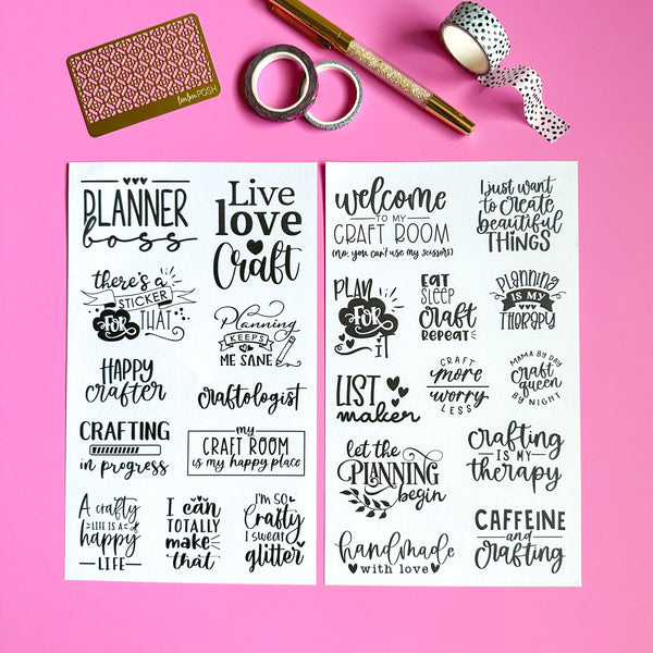 CRAFTY PLANNER STICKER BOOK