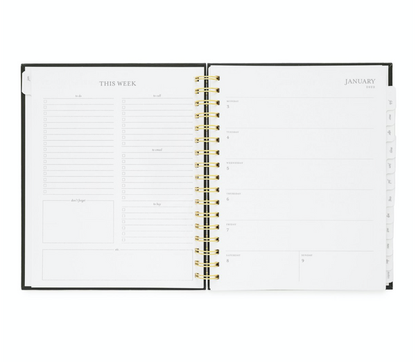 2022 SIGNATURE SPIRAL PLANNER - BLACK