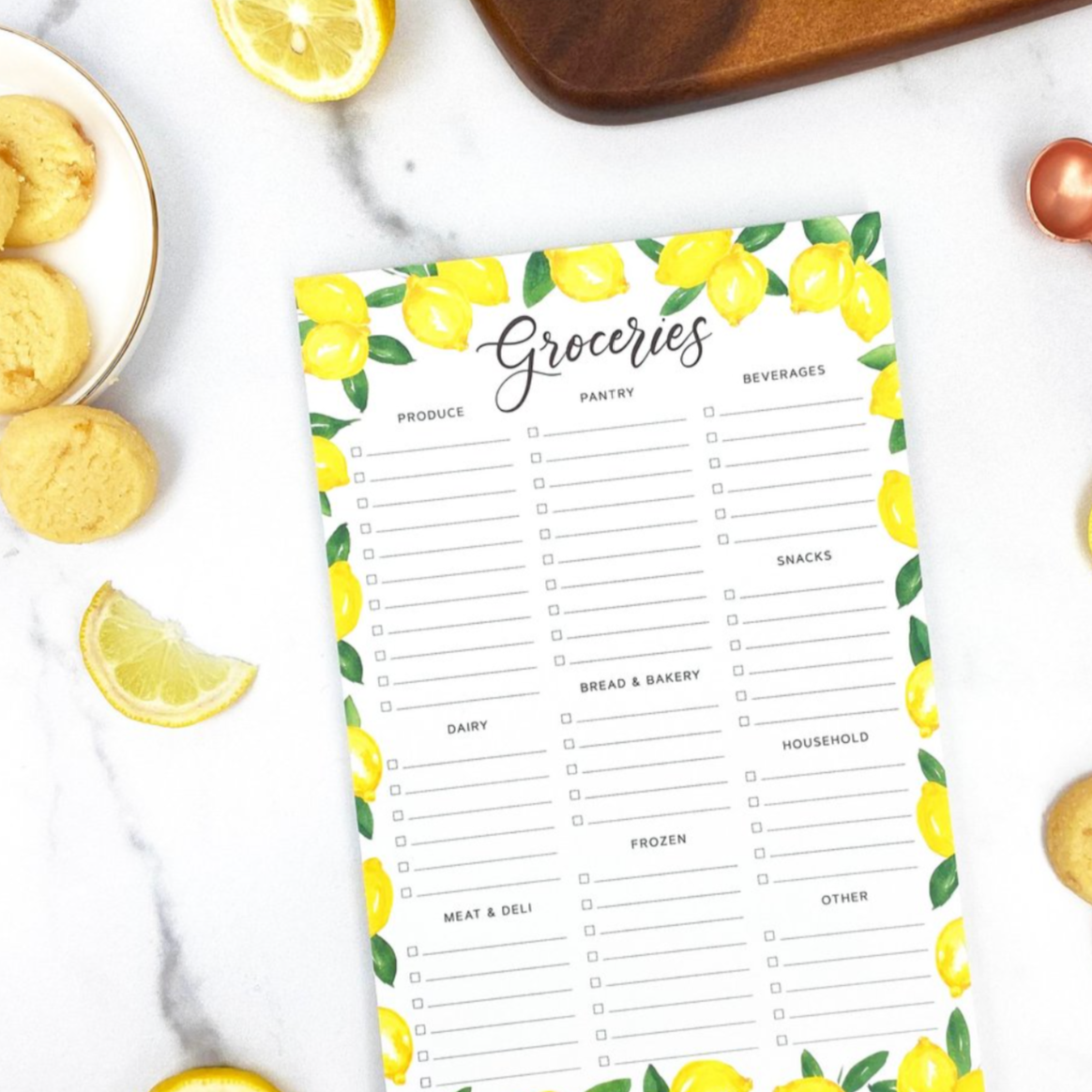 LEMONS GROCERIES NOTEPAD