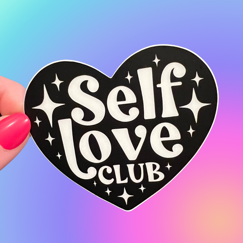 SELF LOVE CLUB VINYL STICKER (CLEAR)