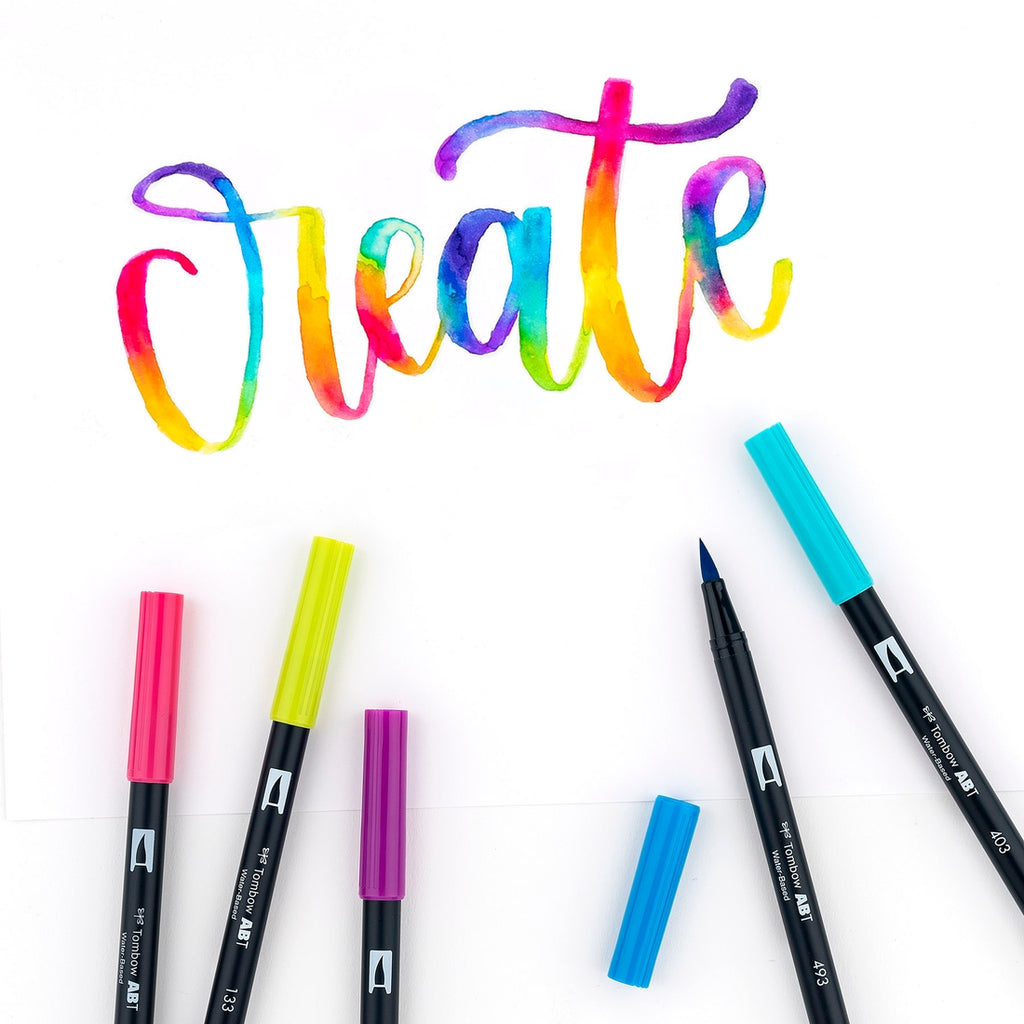 TOMBOW DUAL BRUSH PEN ART MARKERS - WATERCOLOR FAVORITES (Set of 11) – Live  Love Posh