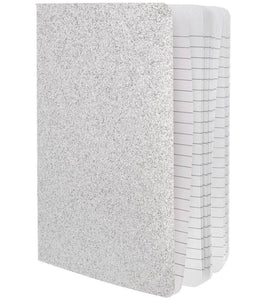 SILVER GLITTER NOTEBOOK