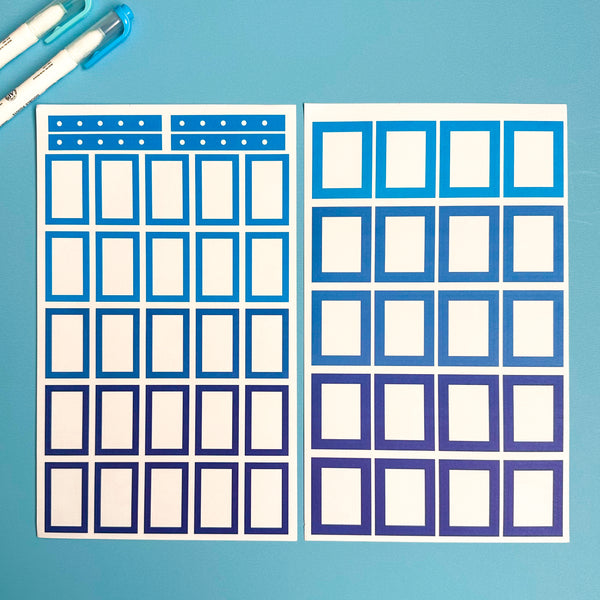 BLUE BLOOMS FUNCTIONALLY CHIC STICKER BOOK