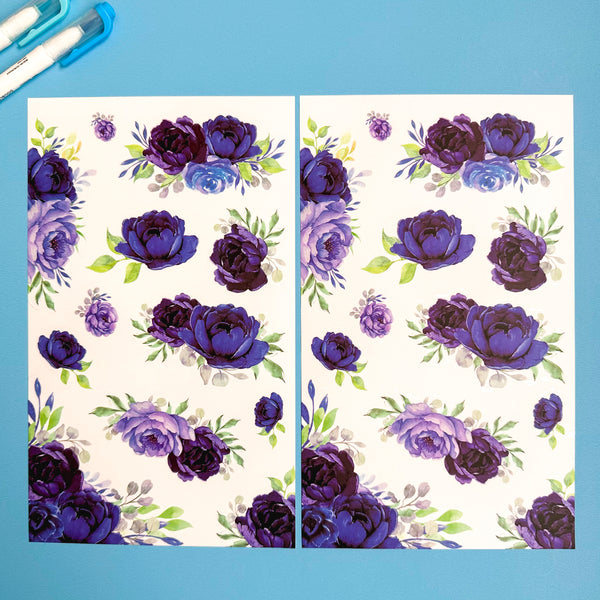 BLUE BLOOMS FUNCTIONALLY CHIC STICKER BOOK
