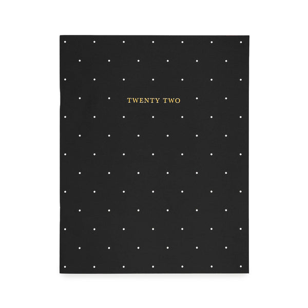 2022 MONTHLY PLANNER - BLACK SWISS DOT