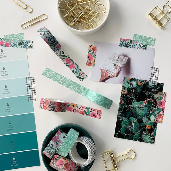 PINK FLORAL WASHI TAPE