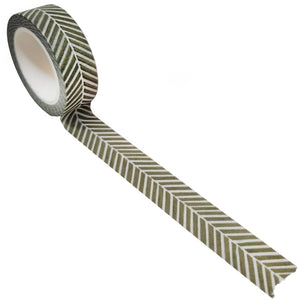 GREEN HERRINGBONE WASHI TAPE