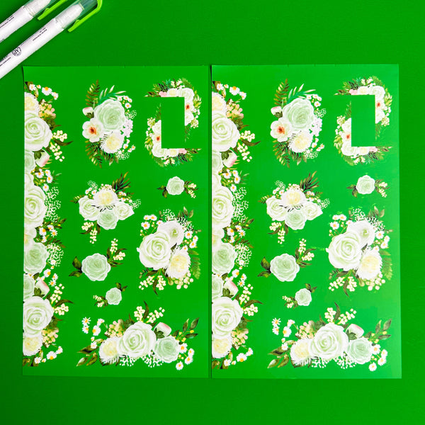 GREEN BLOOMS FUNCTIONALLY CHIC STICKER BOOK