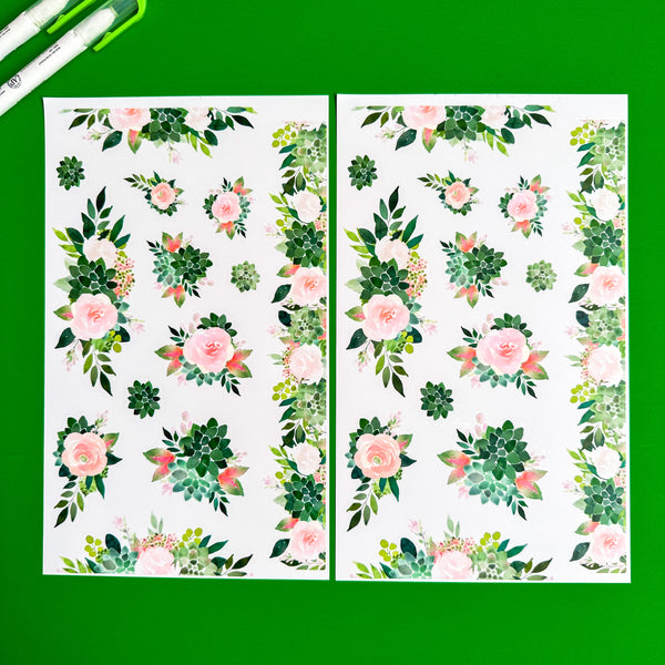 GREEN BLOOMS FUNCTIONALLY CHIC STICKER BOOK