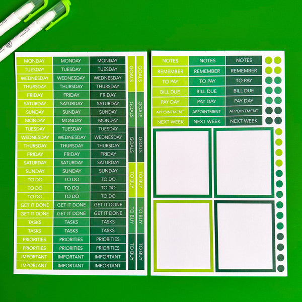 GREEN BLOOMS FUNCTIONALLY CHIC STICKER BOOK