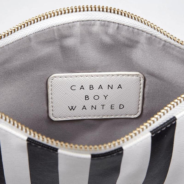 LUXE CABANA STRIPE ZIPPER POUCH