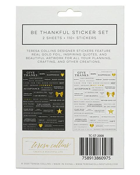 BE THANKFUL STICKER SET