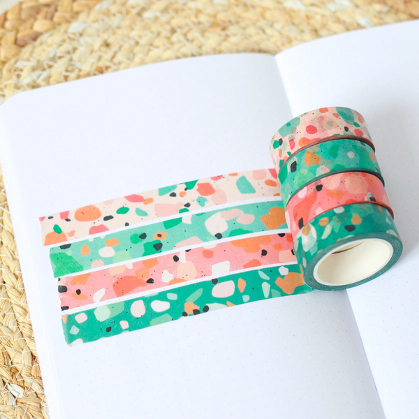 LIGHT BLUE TERRAZZO WASHI TAPE