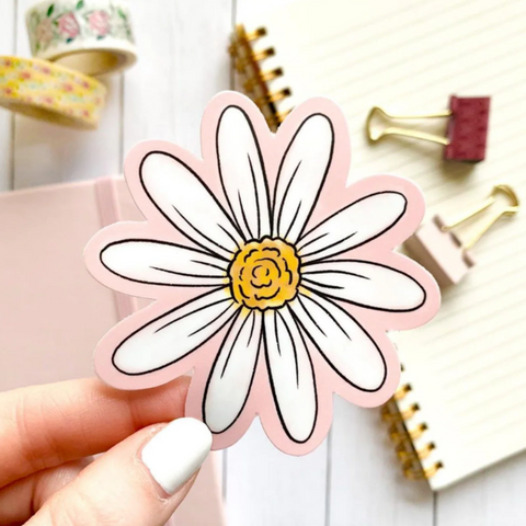 Happy Flower Die Cut Sticker