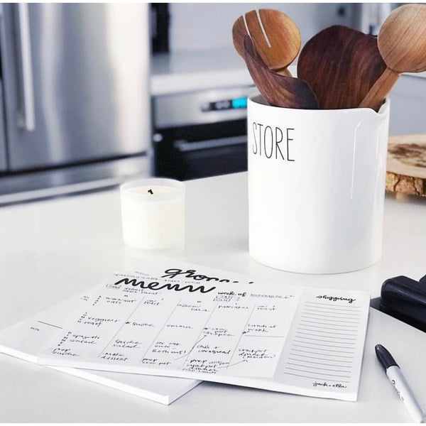 WEEKLY MENU NOTEPAD - LETTER SIZE