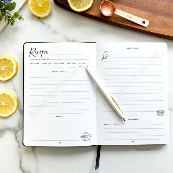 SIMPLY CHIC RECIPE BOOK - BLACK