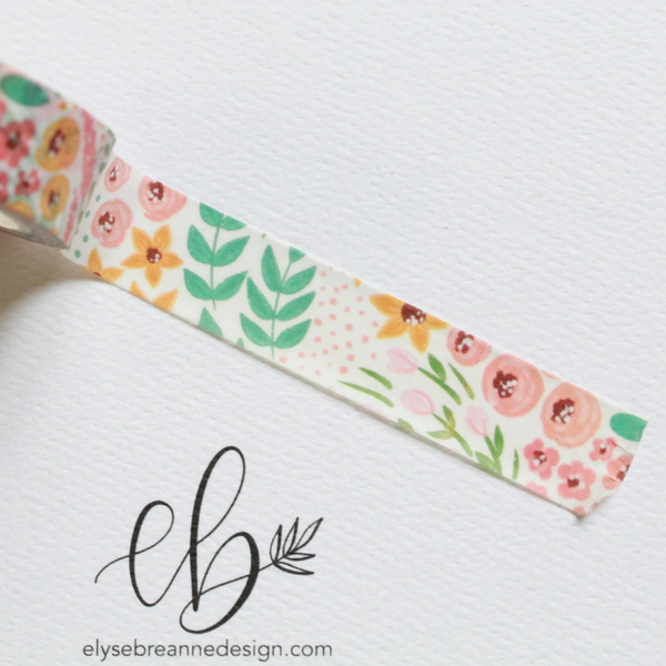 WHITE FLORAL WASHI TAPE